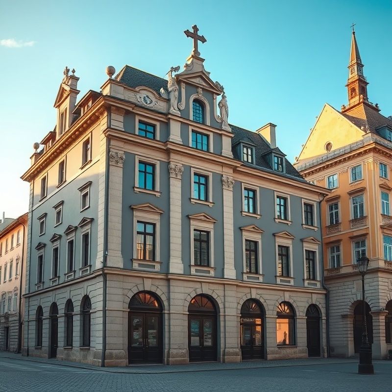 Historická budova sídla Studia Ostrava na náměstí v Hradci Králové